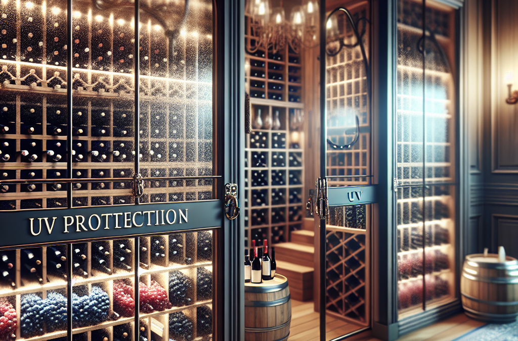 "UV protective glass for wine cellar enclosures"